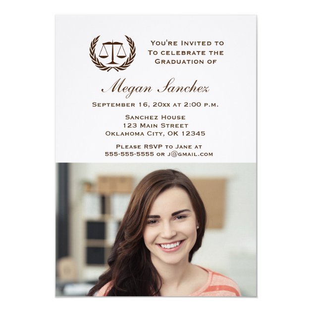 Classic Law School Graduation Invitation