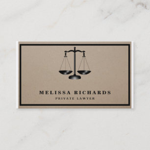 Classic Lawyer  Attorney Craft Paper Background  Business Card
