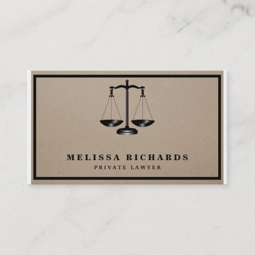 Classic Lawyer  Attorney Craft Paper Background  Business Card
