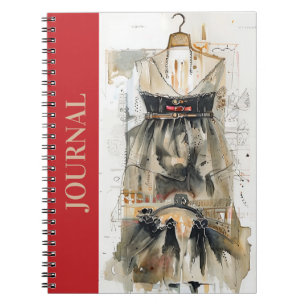 Classic LBD Little Black Dress Sketchbook Diary Notebook