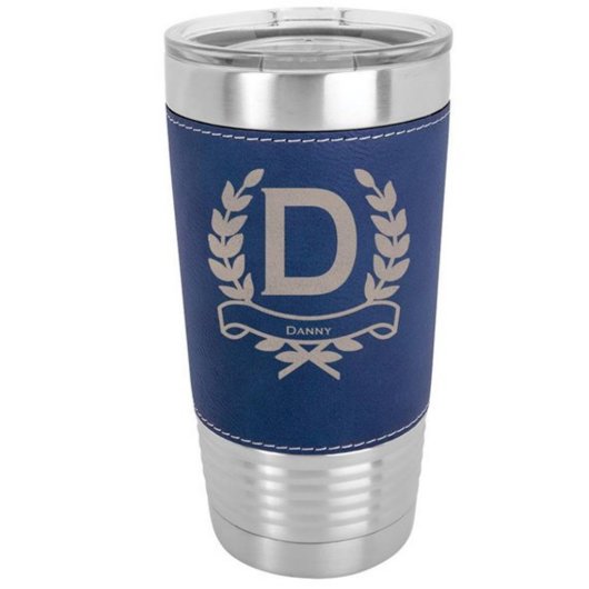 Classic Leatherette 20 oz. Stainless Steel Tumbler (Front)