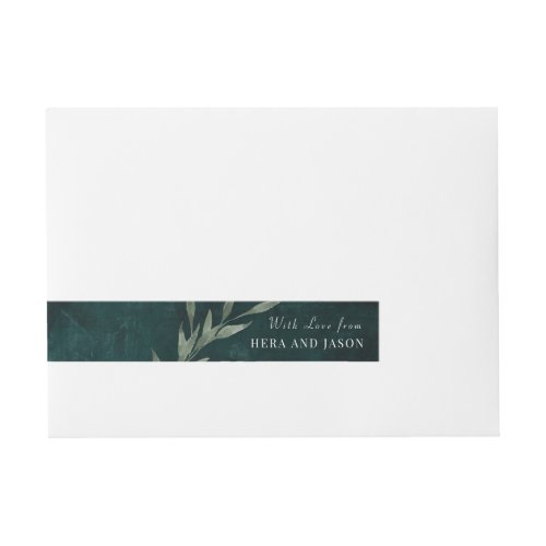 Classic Leaves a romantic yet rustic wrap around l Wrap Around Address Label