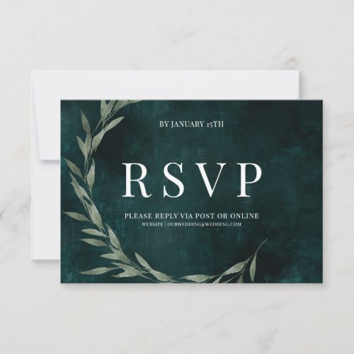 Classic Leaves dreamy drama EMERALD rsvp