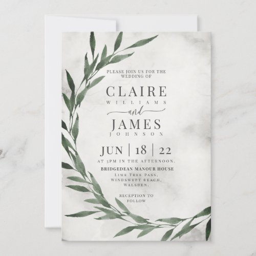 Classic Leaves dreamy drama Invitation