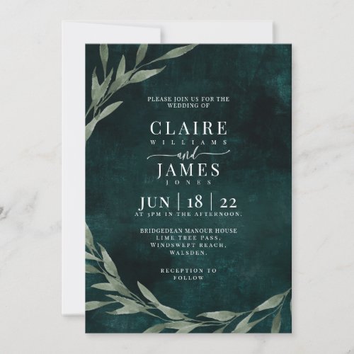 Classic Leaves dreamy drama Invitation