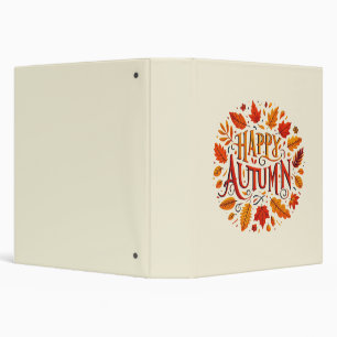 classic leaves & Happy Autumn 3 Ring Binder