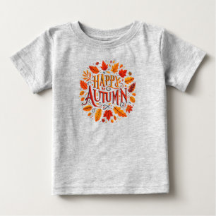 classic leaves & Happy Autumn  Baby T-Shirt