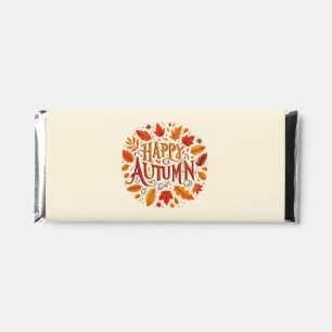 classic leaves & Happy Autumn Hershey Bar Favors