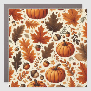 classic leaves/pumpkins/acorns Autumn  Car Magnet