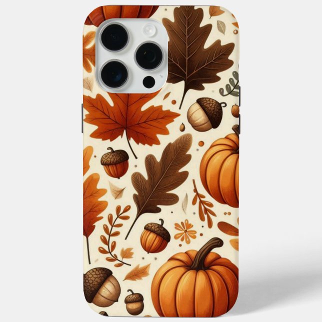 classic leaves/pumpkins/acorns Autumn  Case-Mate iPhone Case (Back)