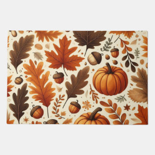 classic leaves/pumpkins/acorns Autumn  Doormat