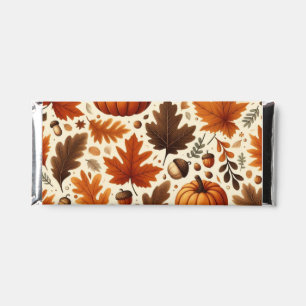 classic leaves/pumpkins/acorns Autumn Hershey Bar Favors