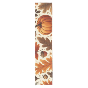 classic leaves/pumpkins/acorns Autumn Short Table Runner