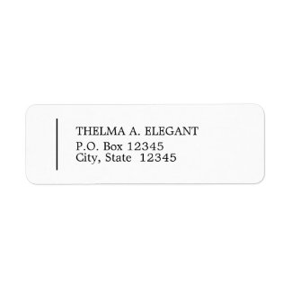 Classic Left Aligned Return Address Label