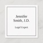 This old fashioned business card design features a name, profession and contact info that can be personalized. Business cards such as these might be used by a professional such as a consultant or a barrister.