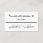 [ Thumbnail: Classic Legal Professional Business Card ]