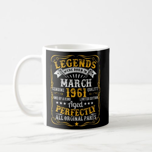 Classic Legend Born In 1961 Man Myth 61st Bday Dec Coffee Mug