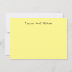 Classic Lemon Personalized Flat Note Card