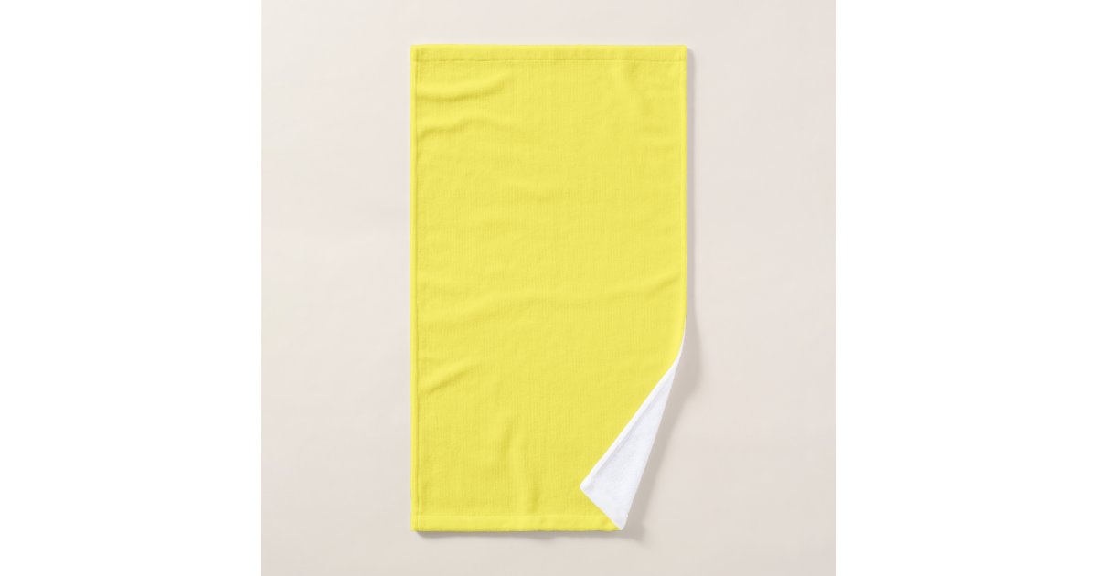 Classic Lemon Yellow Bath Towel Set Zazzle