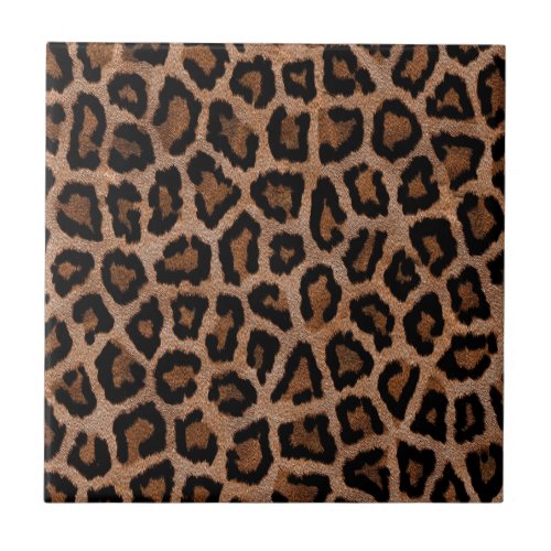 Classic Leopard Pattern Animal Print Ceramic Tile