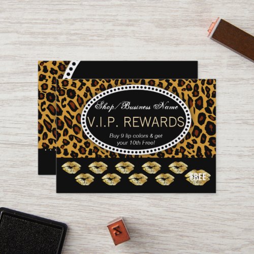 Classic Leopard Print _ Gold Lips Loyalty Rewards