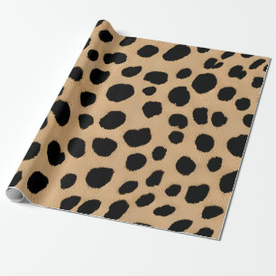 Classic Leopard Print in Beige and Black Wrapping Paper