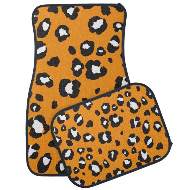 Classic Leopard Print Pattern Car Floor Mat (Set)
