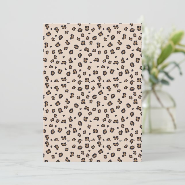  Classic Leopard Print Tapestry Invitation (Standing Front)