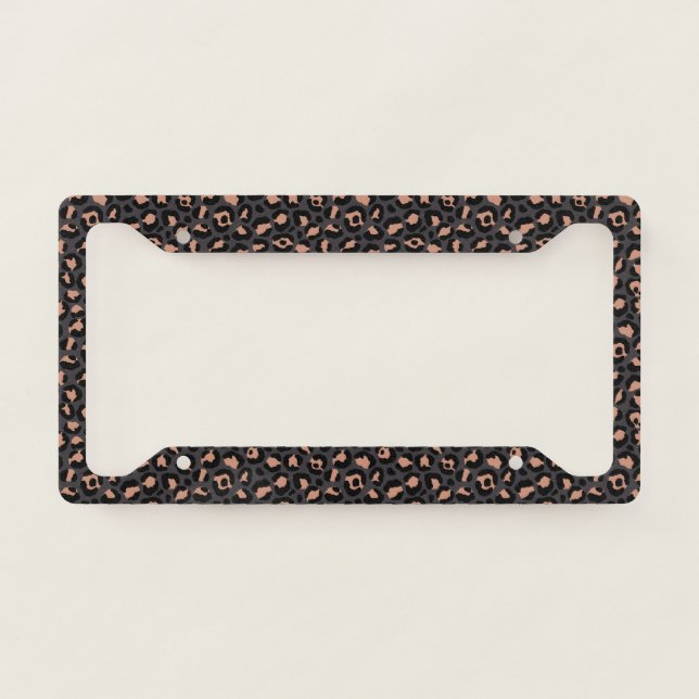 Classic Leopard Series Design 11  License Plate Frame (Front)