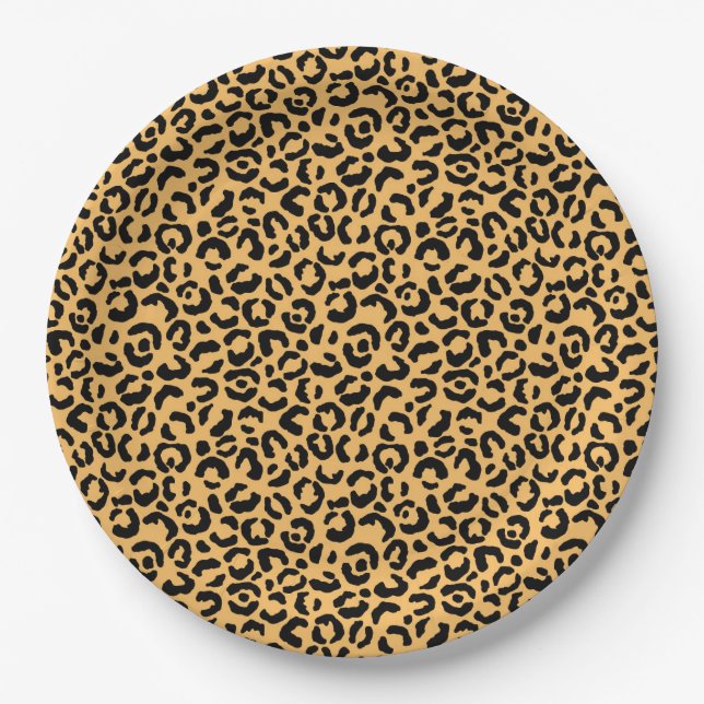 Classic Leopard Series Design 14  Paper Plates (Front)