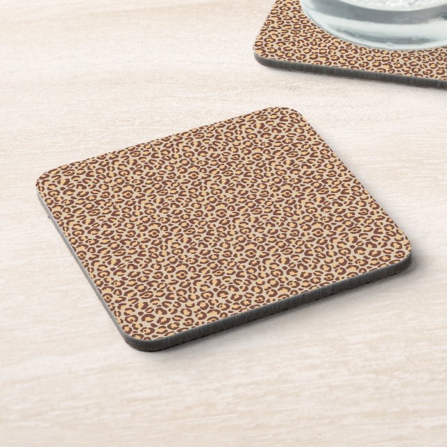 Classic Leopard Series Design 1  Beverage Coaster (Left Side)