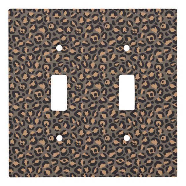 Classic Leopard Series Design 4 Light Switch Cover (Front)
