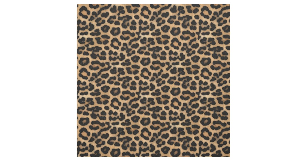 Classic Leopard Spots Print Pattern Fabric | Zazzle.com