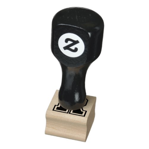 Classic Letter R Monogram Initial Rubber Stamp