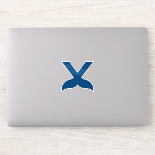 Classic Letter V Fish Sticker