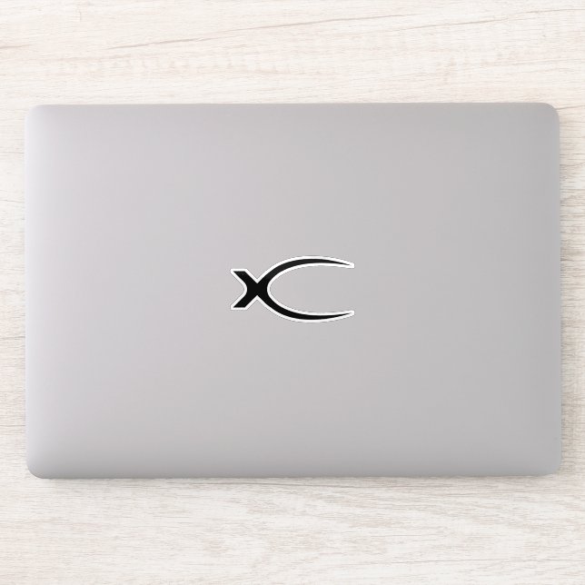 Classic letter X monogram Sticker (Computer)