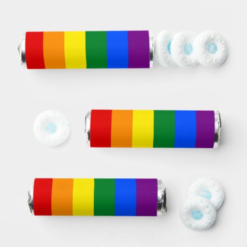 Classic LGBTQ Gay Pride Rainbow Flag Breath Savers Mints
