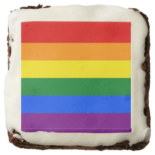 Classic LGBTQ Gay Pride Rainbow Flag Brownie
