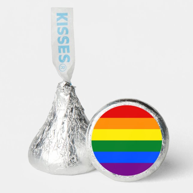 Classic LGBTQ Gay Pride Rainbow Flag Hershey®'s Kisses® (Front)