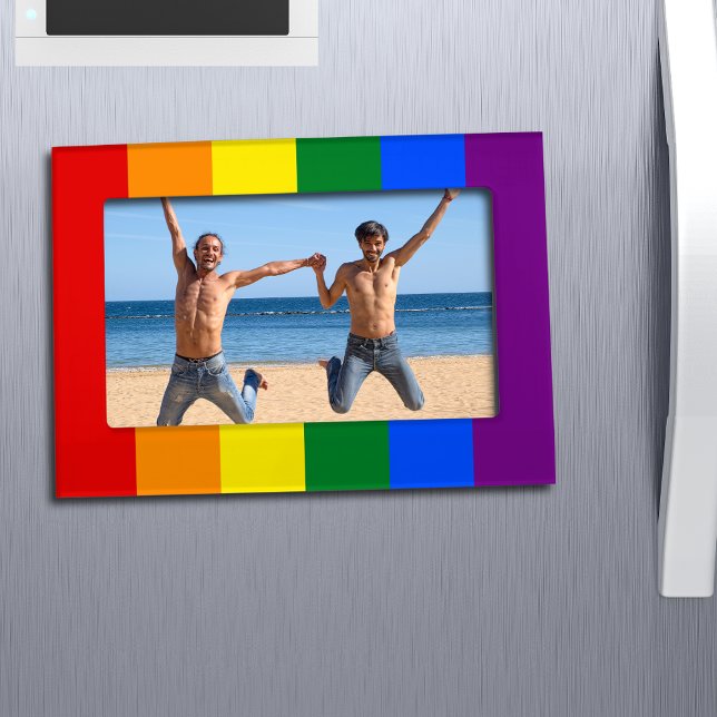 Classic LGBTQ Gay Pride Rainbow Flag  Magnetic Frame (Creator Uploaded)