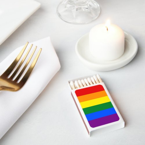 Classic LGBTQ Gay Pride Rainbow Flag Matchboxes