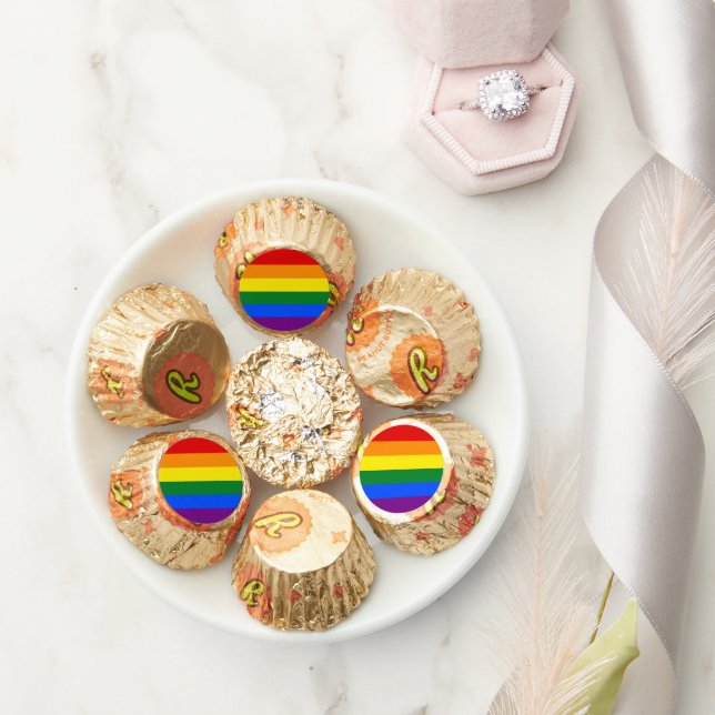 Classic LGBTQ Gay Pride Rainbow Flag Reese's Peanut Butter Cups (Wedding)