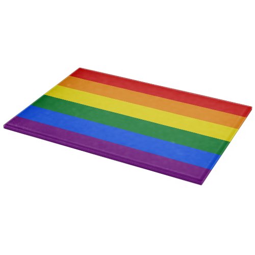 Classic LGBTQ Rainbow Gay Pride Flag  Cutting Board