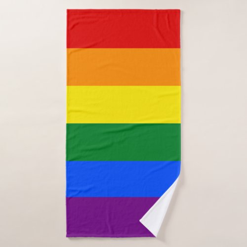 Classic LGBTQ Rainbow Pride Flag Bath Towel Set