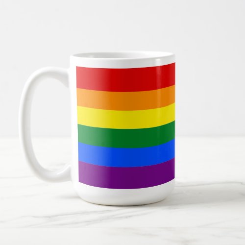 Classic LGBTQ Rainbow Pride Flag Coffee Mug