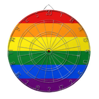 Classic LGBTQ Rainbow Pride Flag Dart Board