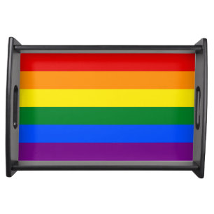 Classic LGBTQ Rainbow Pride Flag Serving Tray