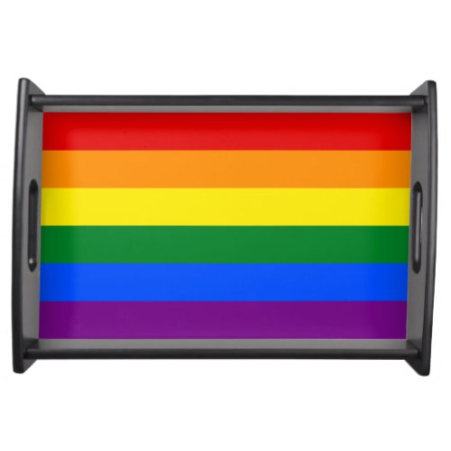 Classic LGBTQ Rainbow Pride Flag Serving Tray