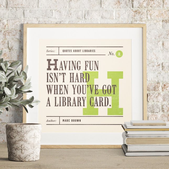 Classic Library Quote by Marc Brown Poster (Creator Uploaded)