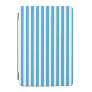 Classic Light Baby Blue and White Vertical Stripes iPad Mini Cover